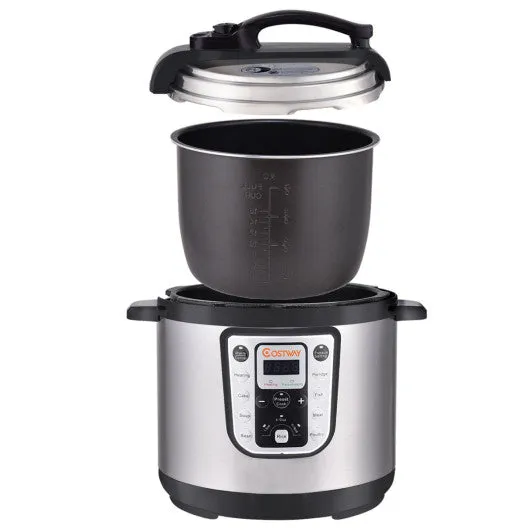 1250W 8 quart Programmable Stainless Steel Electric Pressure Cooker