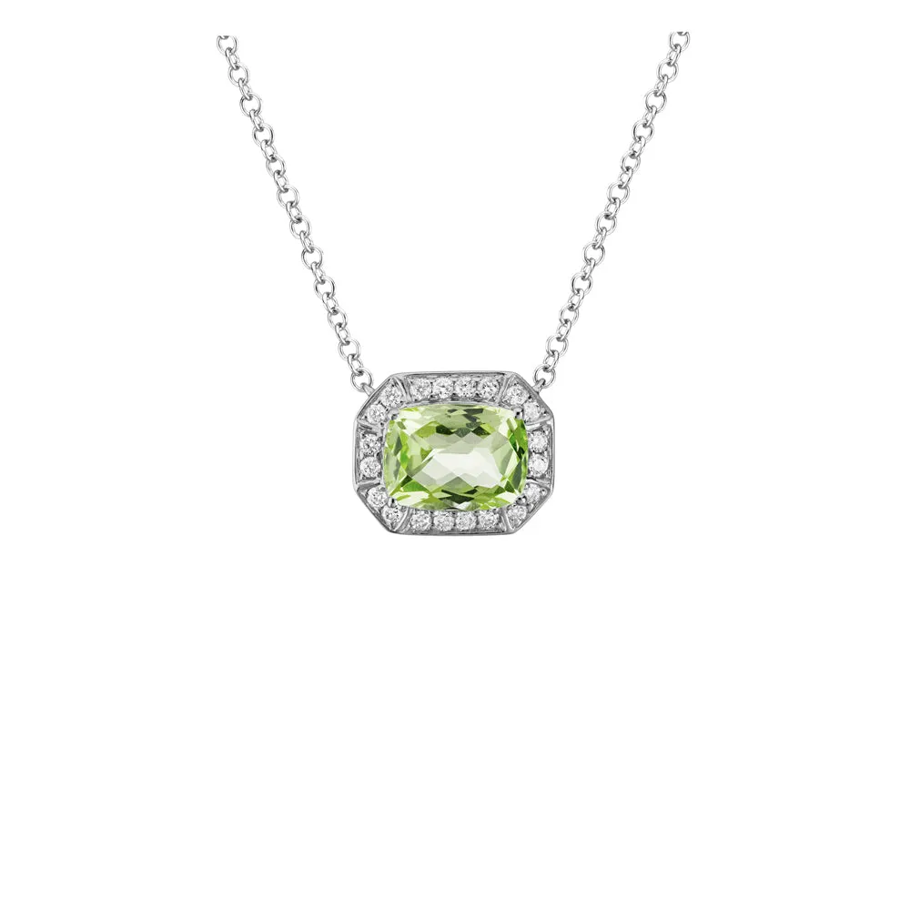 14k Semi-Precious Gemstone & Diamond Pendant