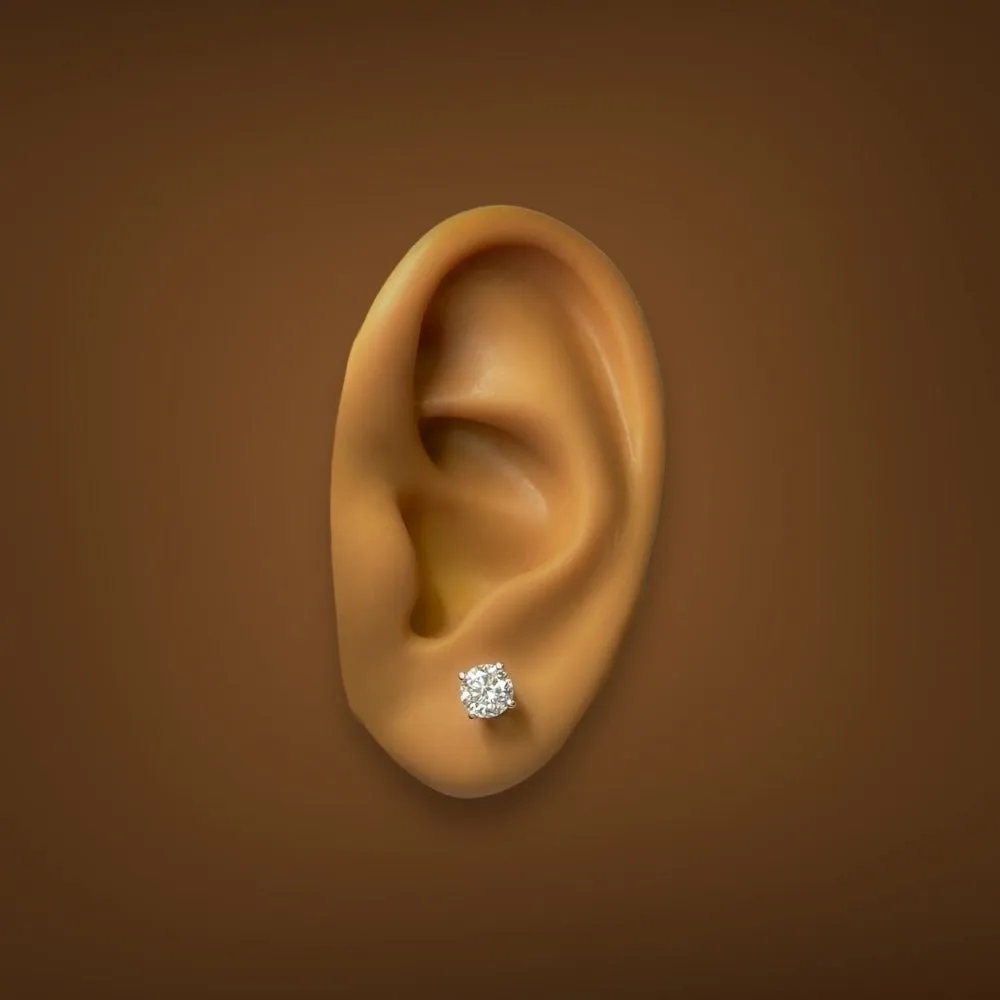 14K W Gold 1.00ctw E/VS1 Lab-Created Diamond Stud Earrings