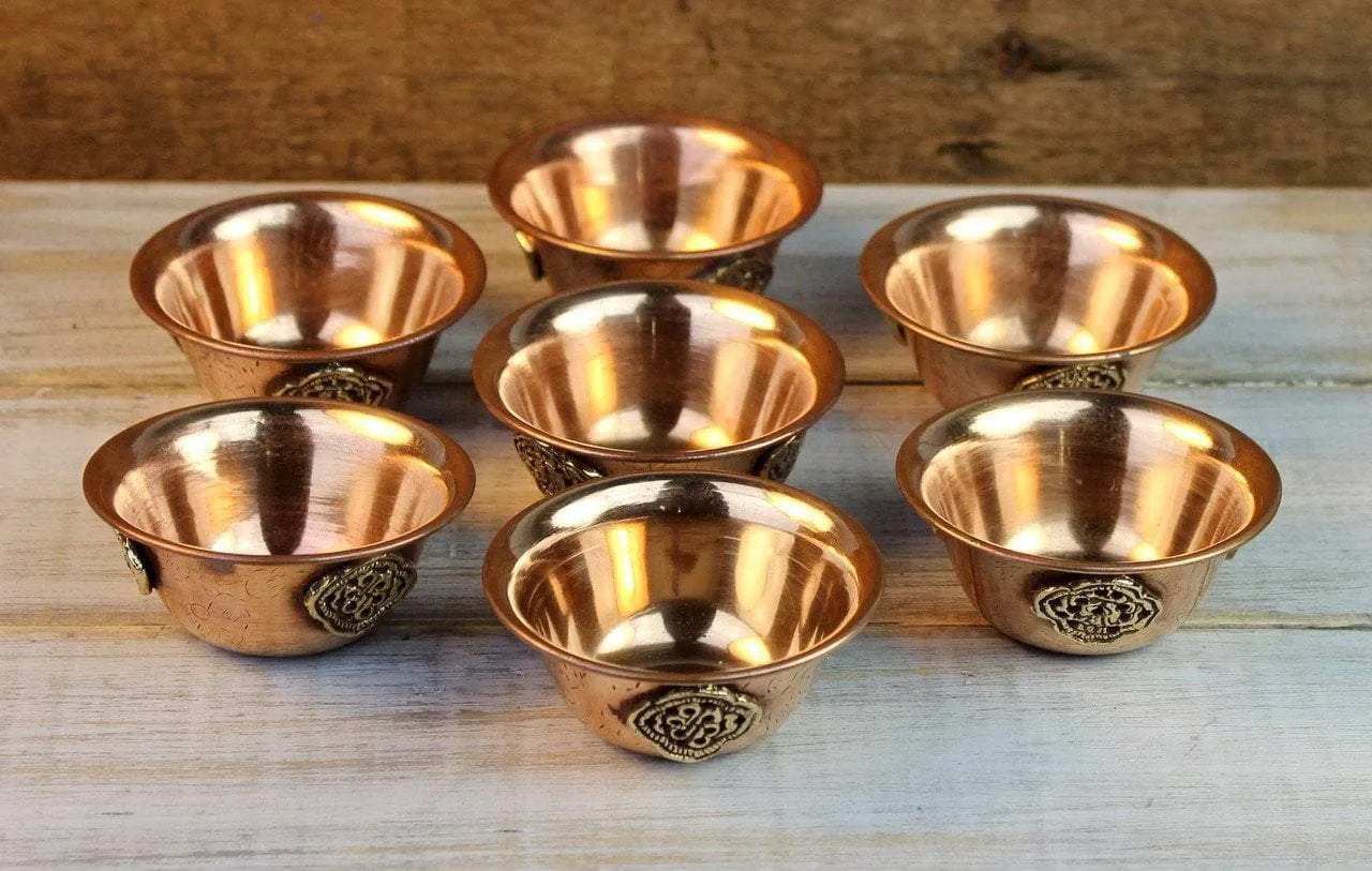 2 3/4" Copper Medallion Offering Bowls