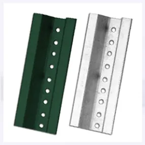 3 Ft Break Away U Channel Steel Sign Post,2# Baked Green Enamel, Punched With 3/8 Dia. Holes 1 In. On Center Full Length - UP3G