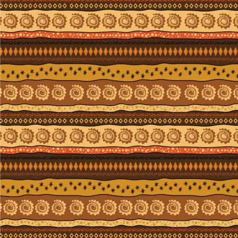 African Pattern - Ankara Brown Gold #14 (Sublimation Transfer)