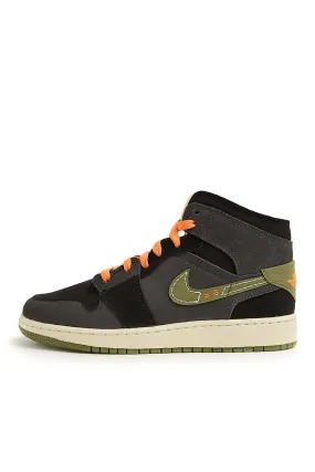 Air Jordan Kids 1 Mid SE Craft 'Anthracite/Sky J Light Olive'