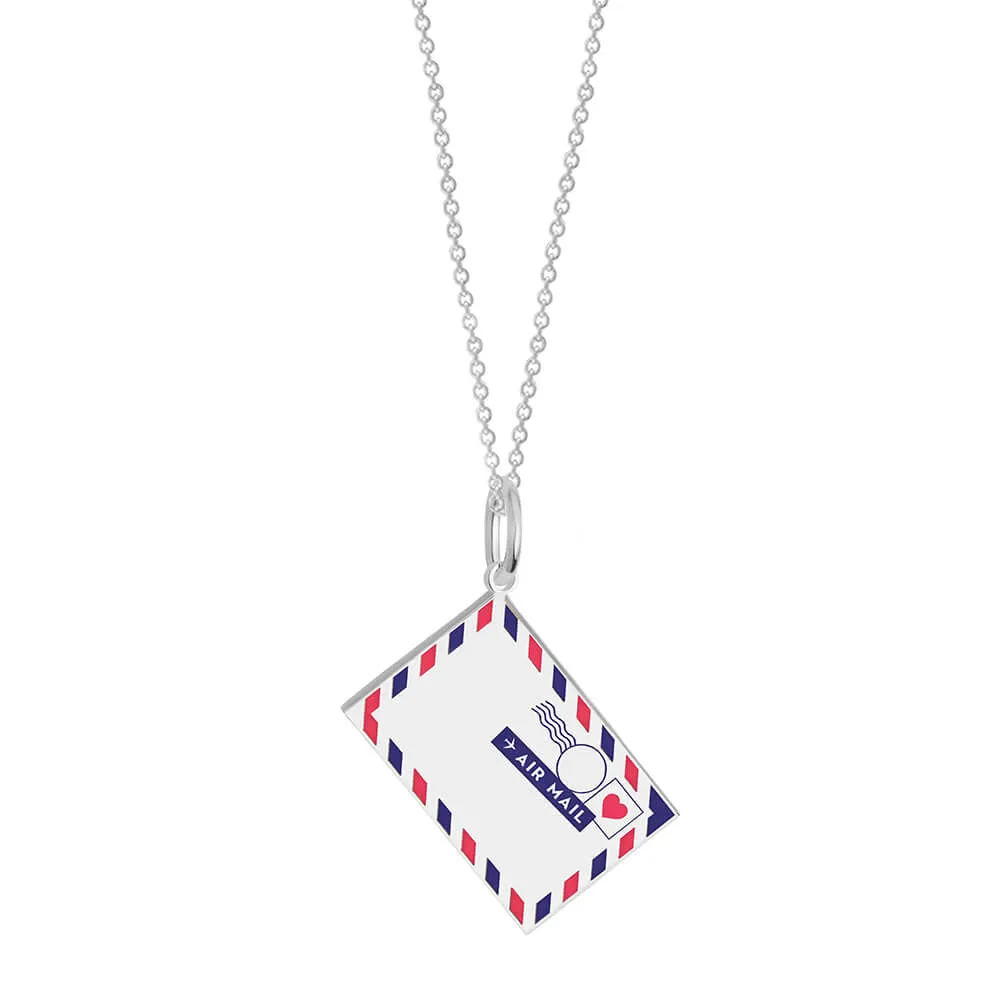 Air Mail Customizable Charm Silver