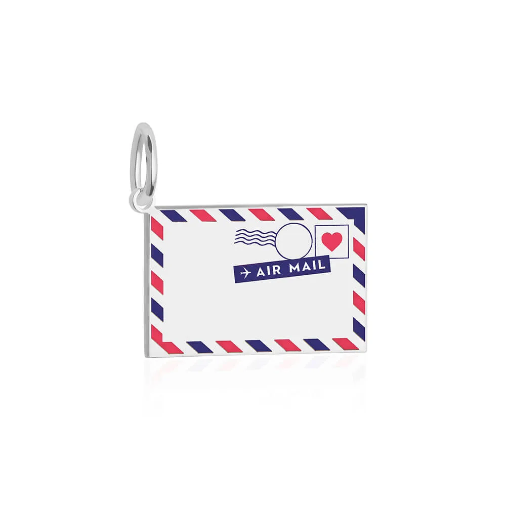 Air Mail Customizable Charm Silver