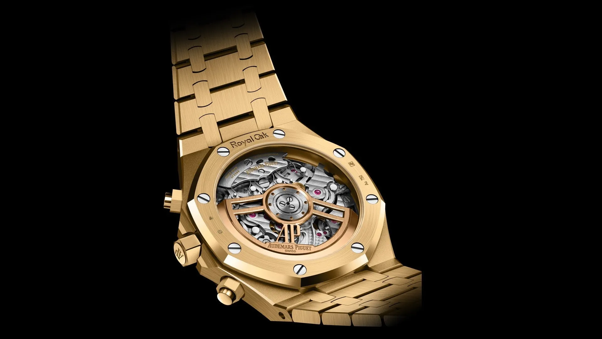 Audemars Piguet Royal Oak Chronograph Frosted Yellow Gold Black Subdials Reference # 26240BA.GG.1324BA.01