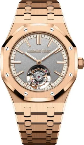 Audemars Piguet Royal Oak Flying Tourbillon 41mm Pink Rose Gold Grey Dial 26730OR.OO.1320OR.05