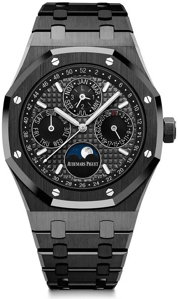 Audemars Piguet Royal Oak Perpetual Calendar/ Black Ceramic/ Black Dial/ Black Sub_Dials/ Black Ceramic Bezel (Ref#26579CE.OO.1225CE.01)