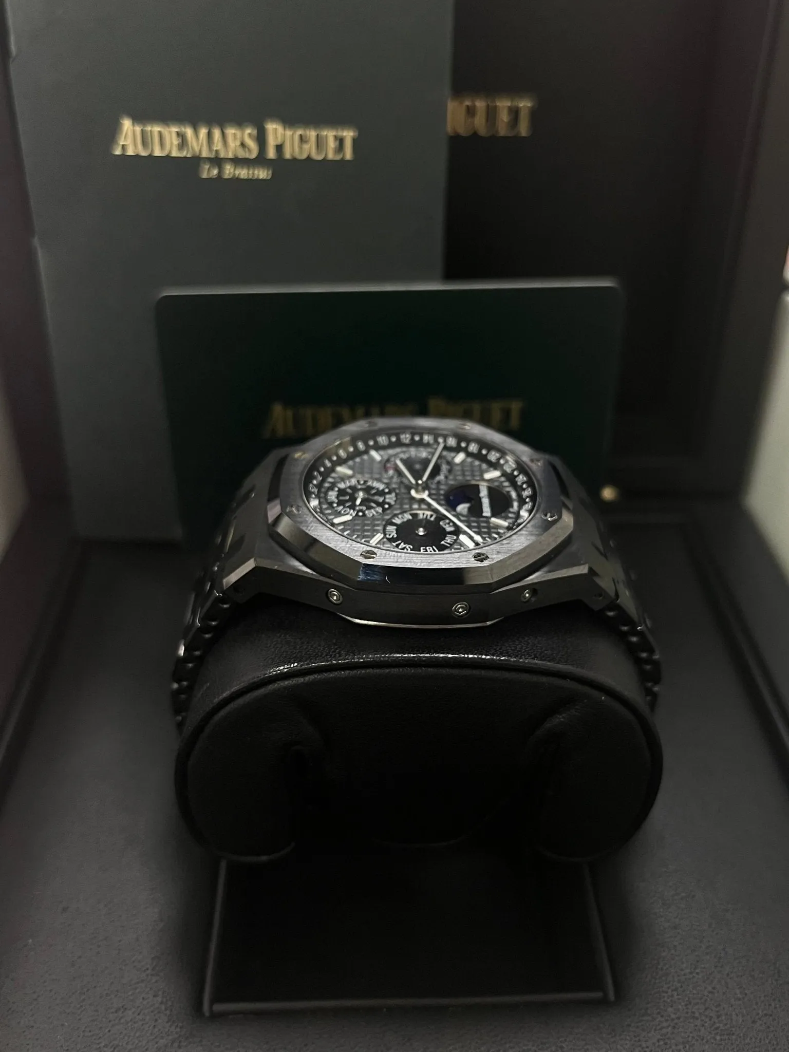 Audemars Piguet Royal Oak Perpetual Calendar/ Black Ceramic/ Black Dial/ Black Sub_Dials/ Black Ceramic Bezel (Ref#26579CE.OO.1225CE.01)