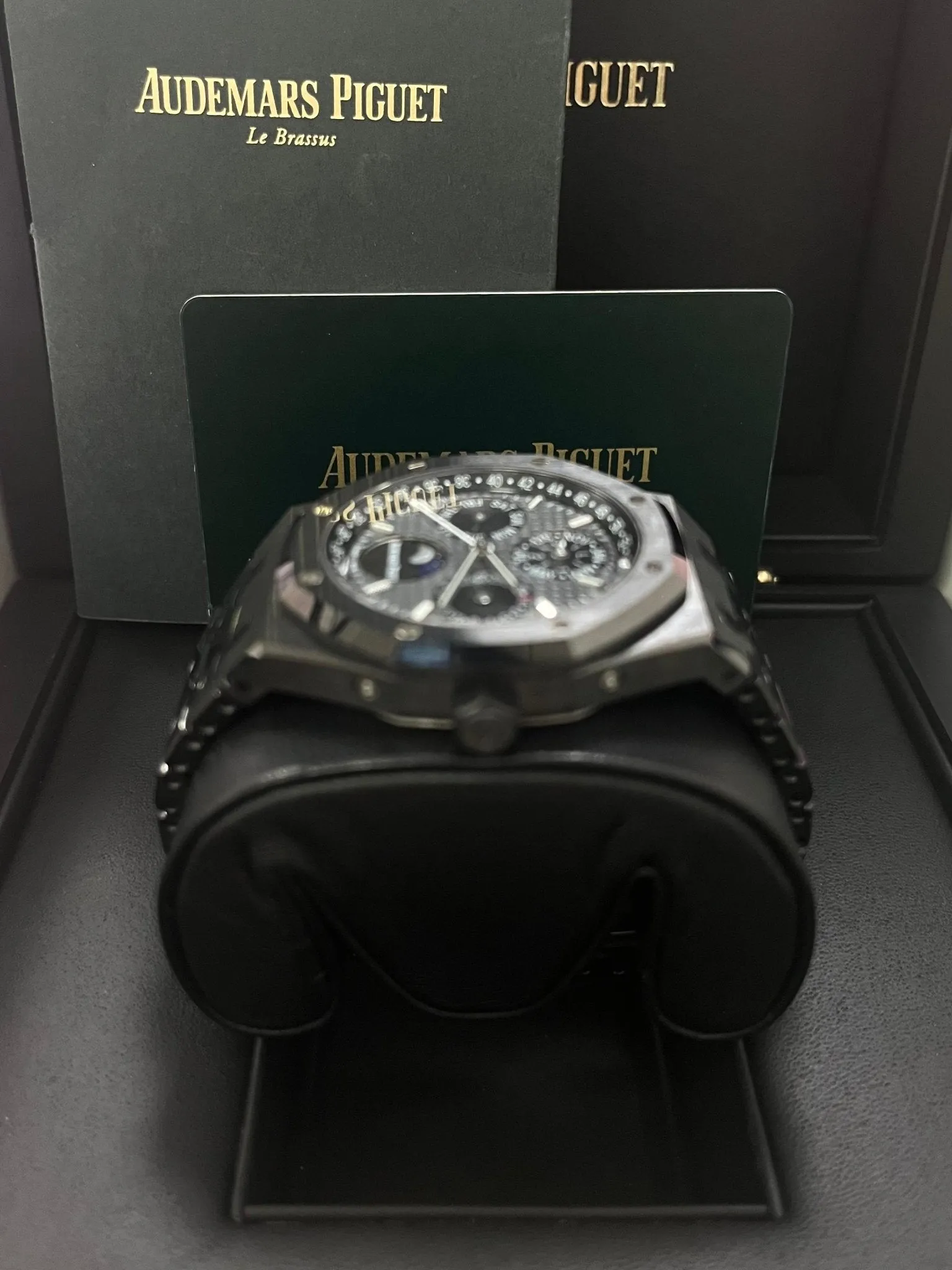 Audemars Piguet Royal Oak Perpetual Calendar/ Black Ceramic/ Black Dial/ Black Sub_Dials/ Black Ceramic Bezel (Ref#26579CE.OO.1225CE.01)