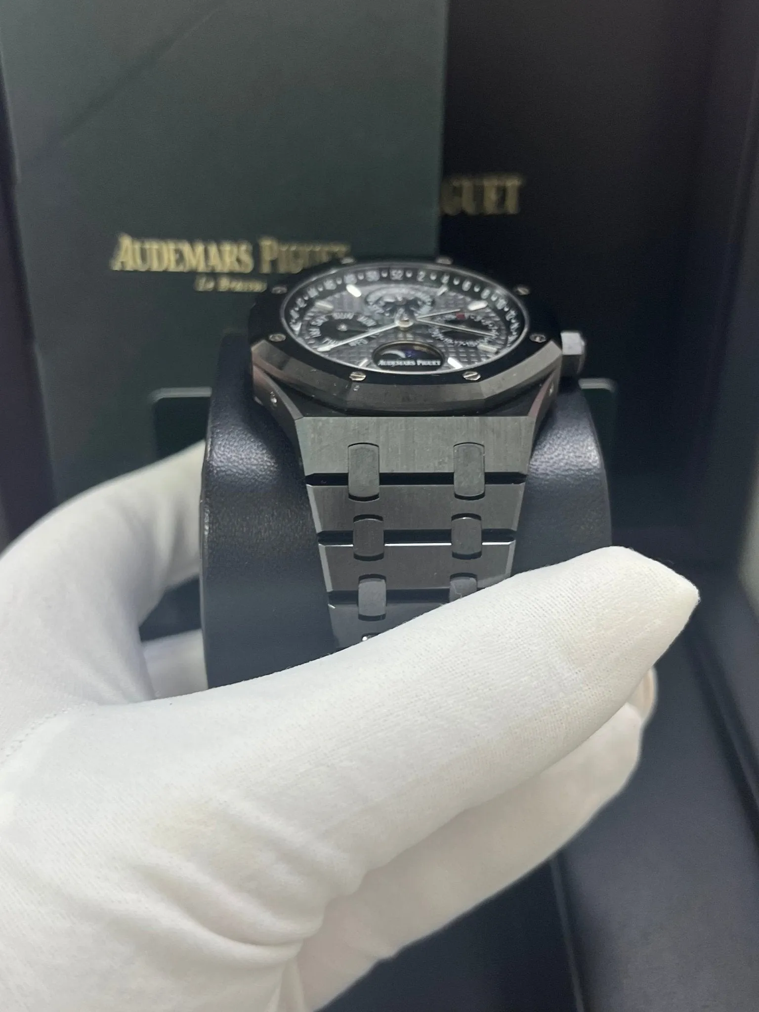 Audemars Piguet Royal Oak Perpetual Calendar/ Black Ceramic/ Black Dial/ Black Sub_Dials/ Black Ceramic Bezel (Ref#26579CE.OO.1225CE.01)