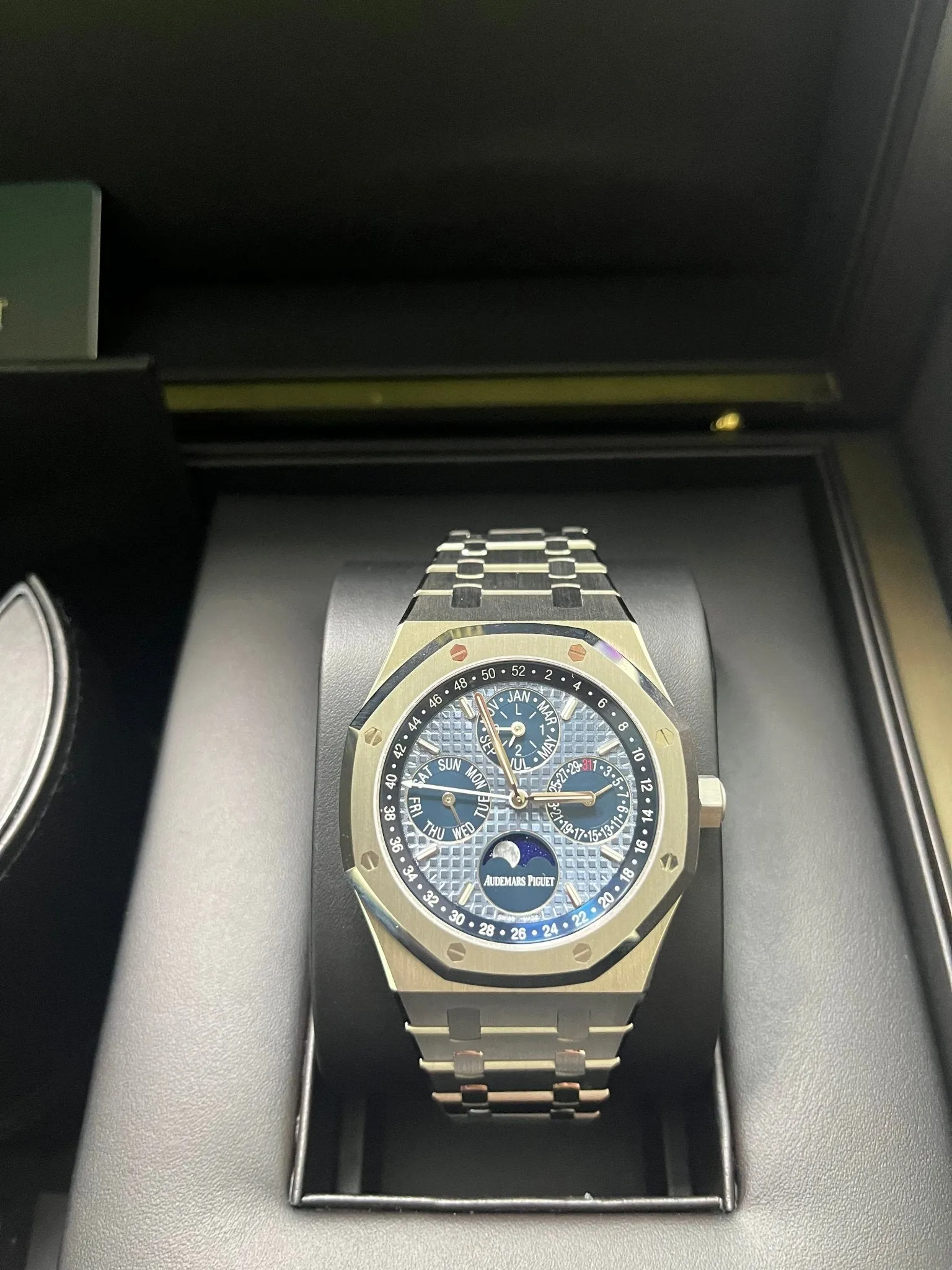 Audemars Piguet Royal Oak Perpetual Calendar Blue Dial Steel 41mm Reference 26574ST.OO.1220ST.03