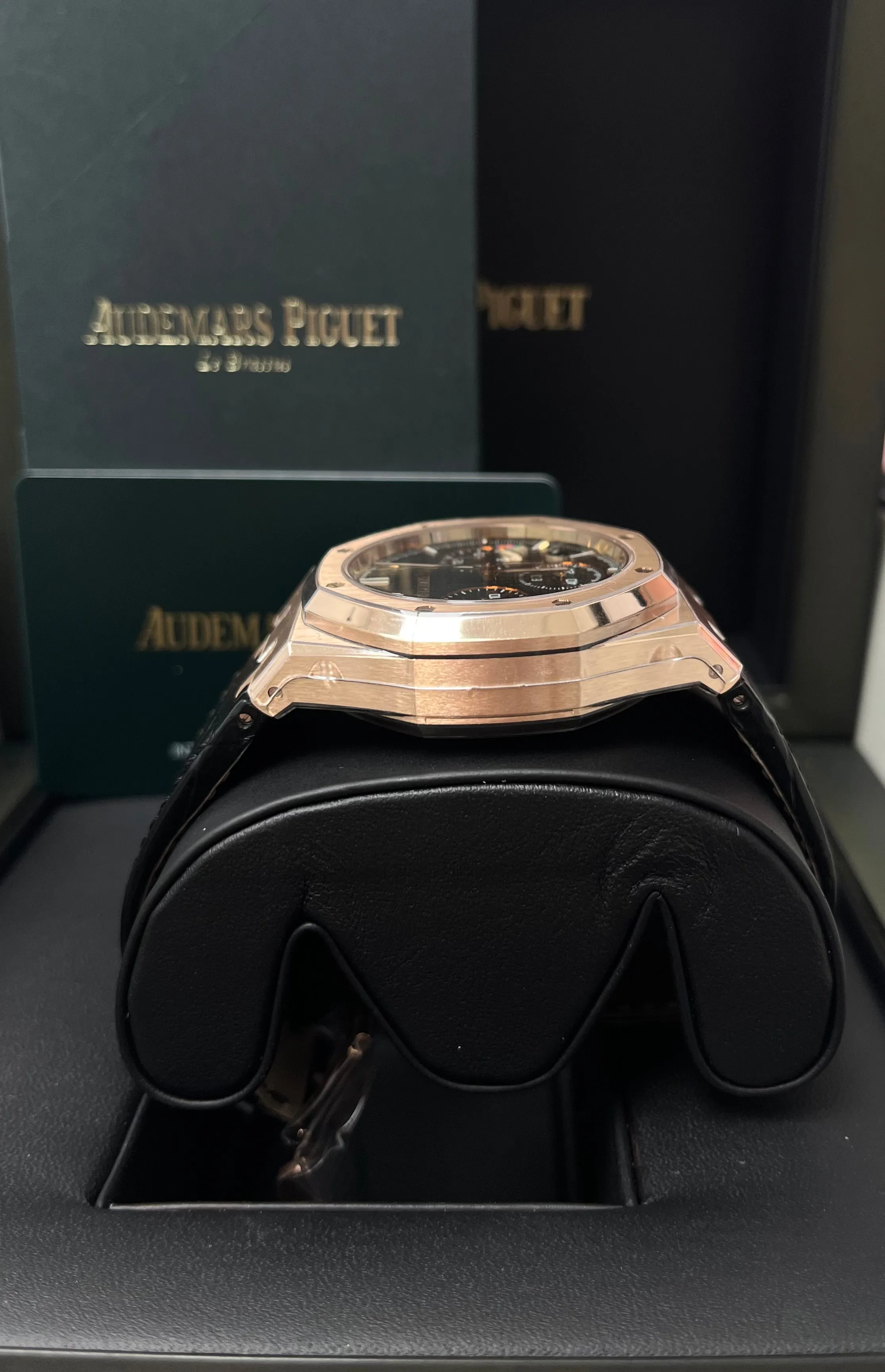 Audemars Piguet ROYAL OAK SELFWINDING CHRONOGRAPH “50TH ANNIVERSARY” Black Dial Black alligator strap 26240OR.OO.D002CR.01