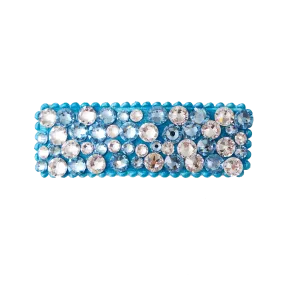 Bari Lynn Crystal Snap Clip - Aqua & Clear