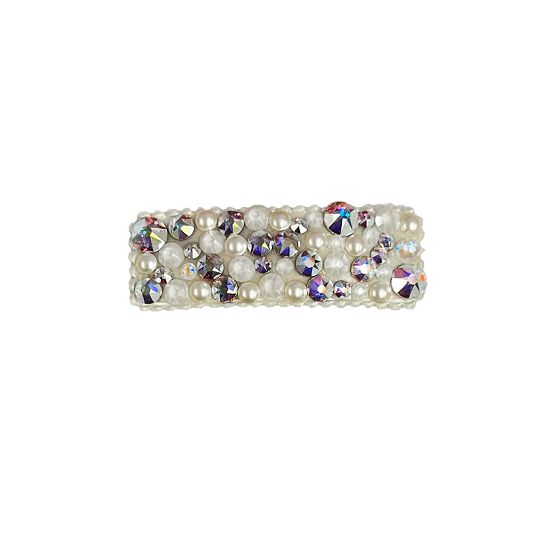 Bari Lynn Crystal Snap Clip - Ombre Pearl