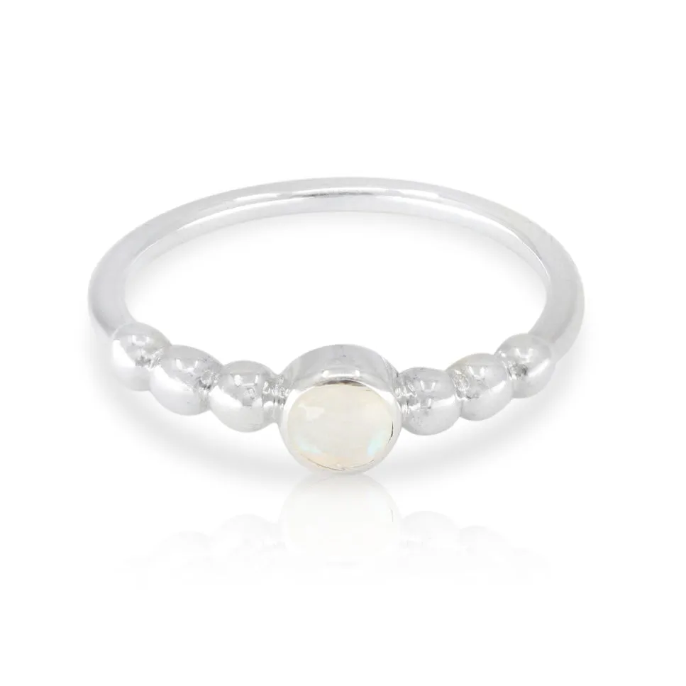 Bella Moonstone Silver Stacker