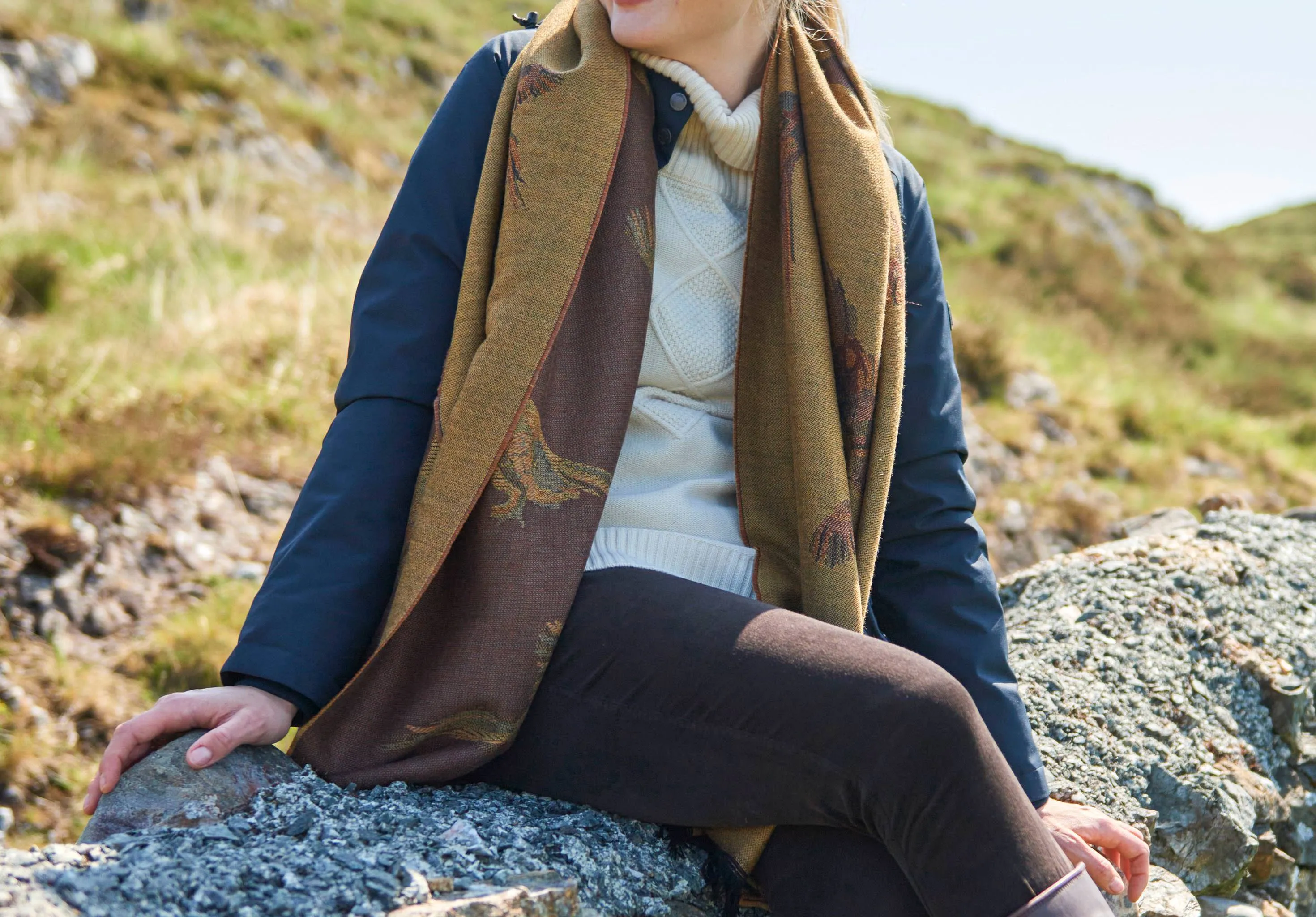 Birchdale Wool Stole - Harvest Gold