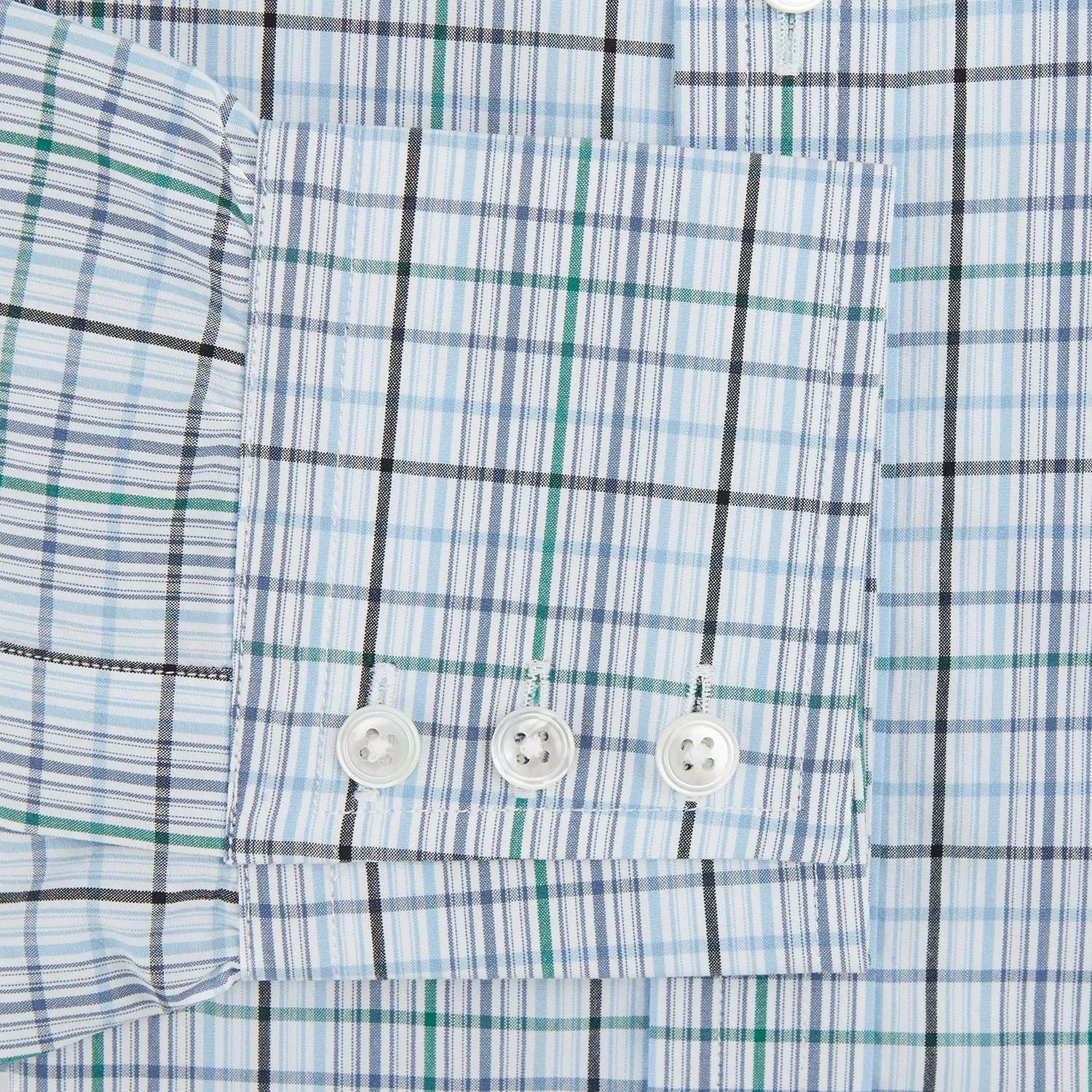 Blue and Green Multi Check Mayfair Shirt