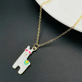 Brass With Enamel White Pink Yellow Gold Dinosaur Pendant For Women Girls