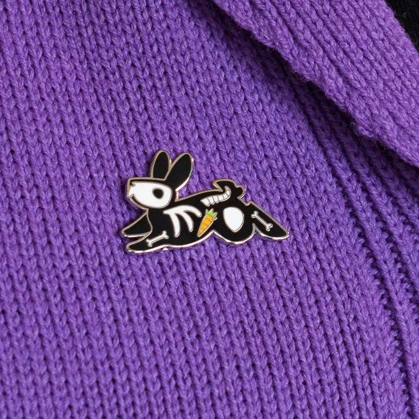 Bunny Bones Enamel Pin