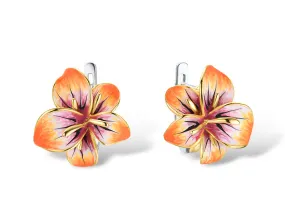 Burning Hibiscus Earrings