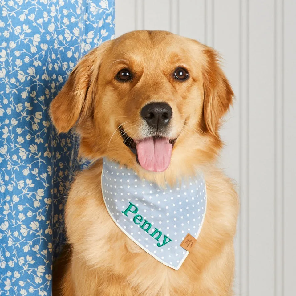 Chambray Dots Dog Bandana