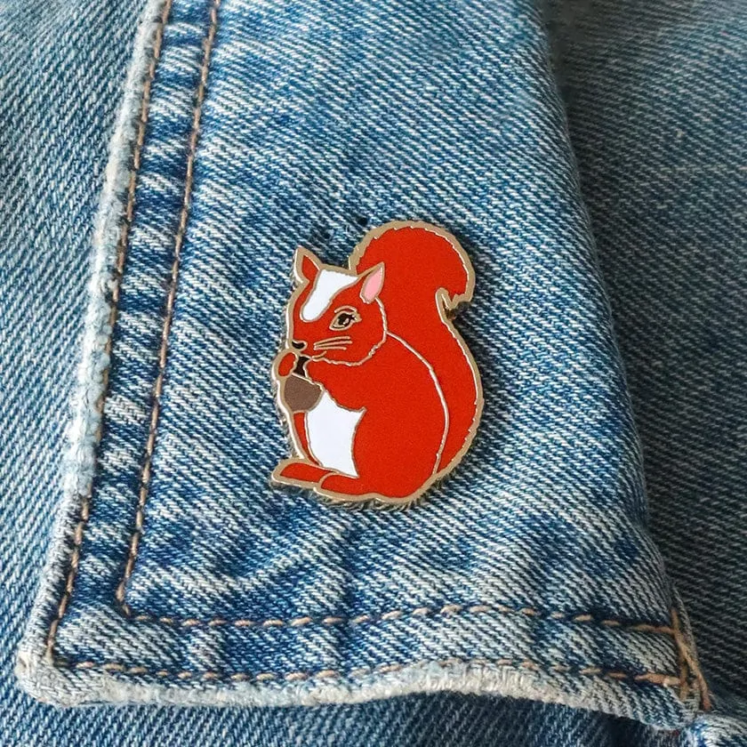 Cheeky Squirrel Enamel Pin