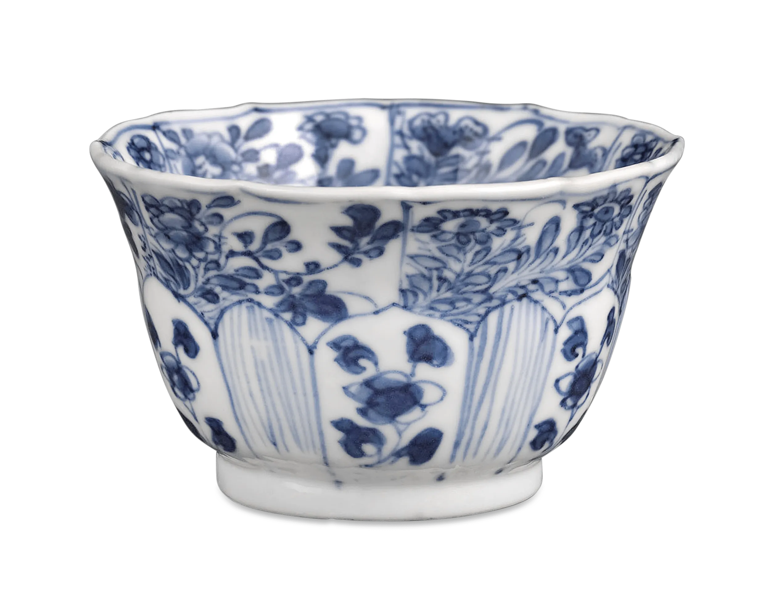 Chinese Blue & White Floral Teacup