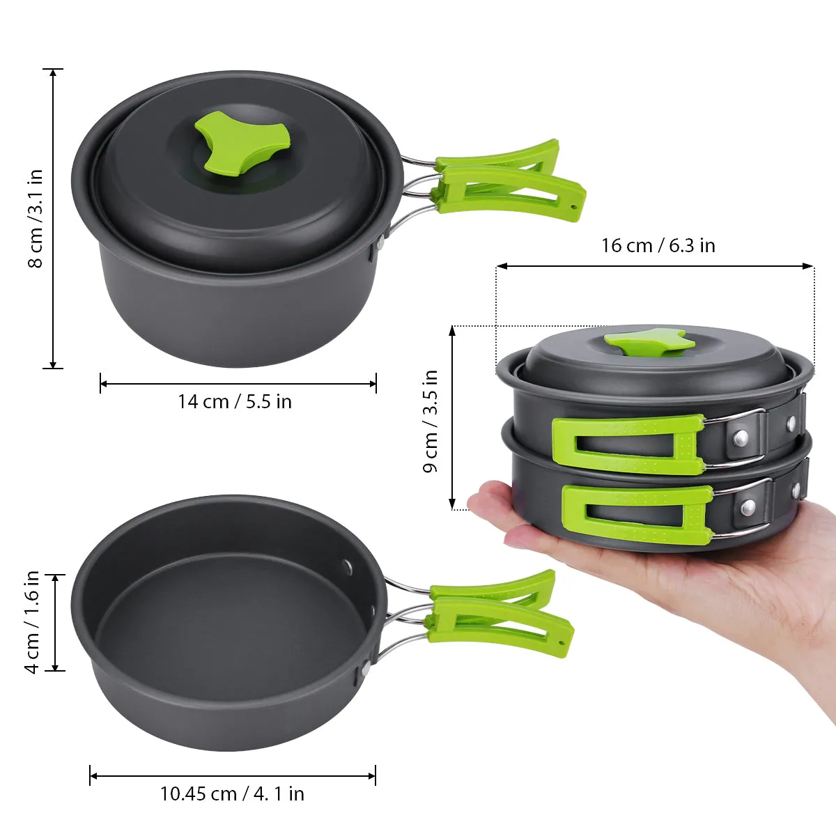 Cookware: 15Pc Lightweight Cooking w/Tableware