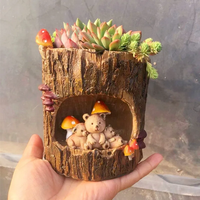 Creative Animal Life Resin Flower Pots