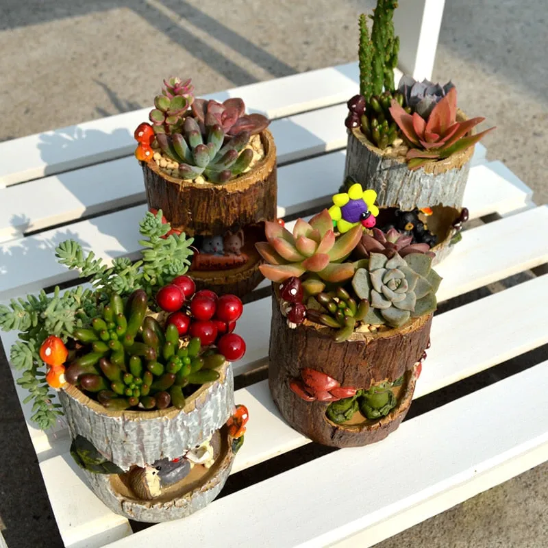 Creative Animal Life Resin Flower Pots