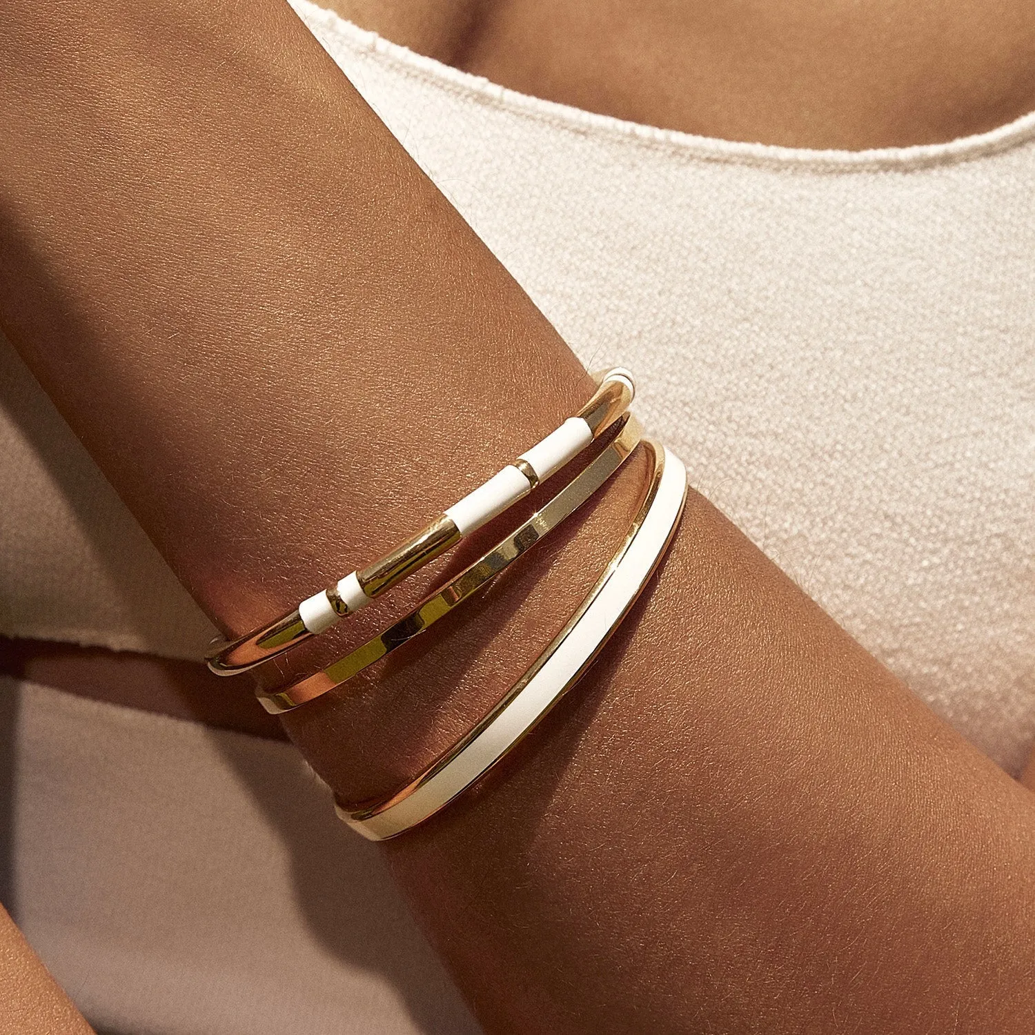 Cruz Gold and Enamel Cuff