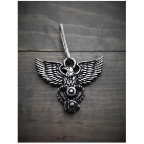 Daniel Smart Eagle V-Twin Zipper Pull