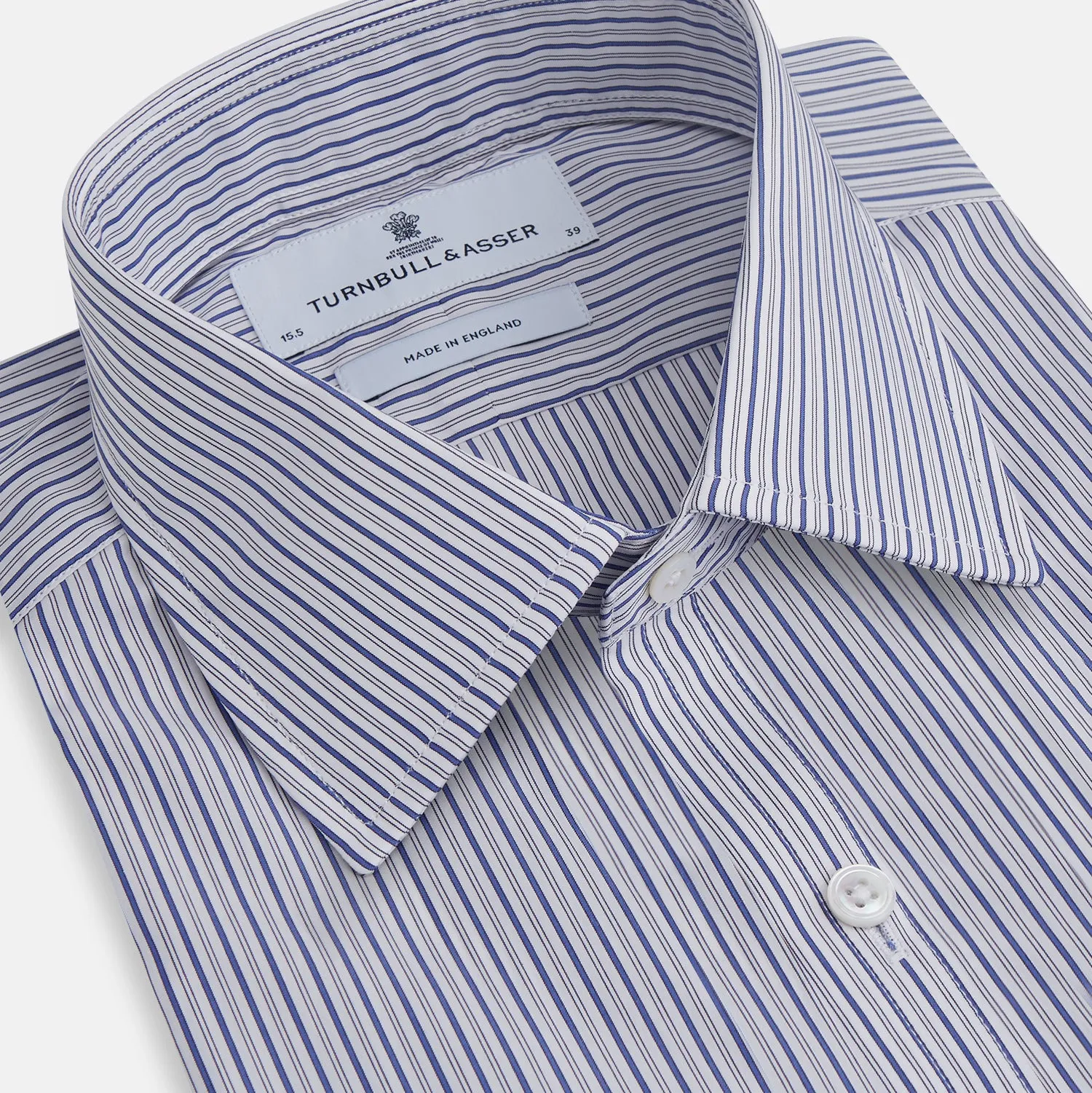 Dark Blue Track Stripe Mayfair Shirt