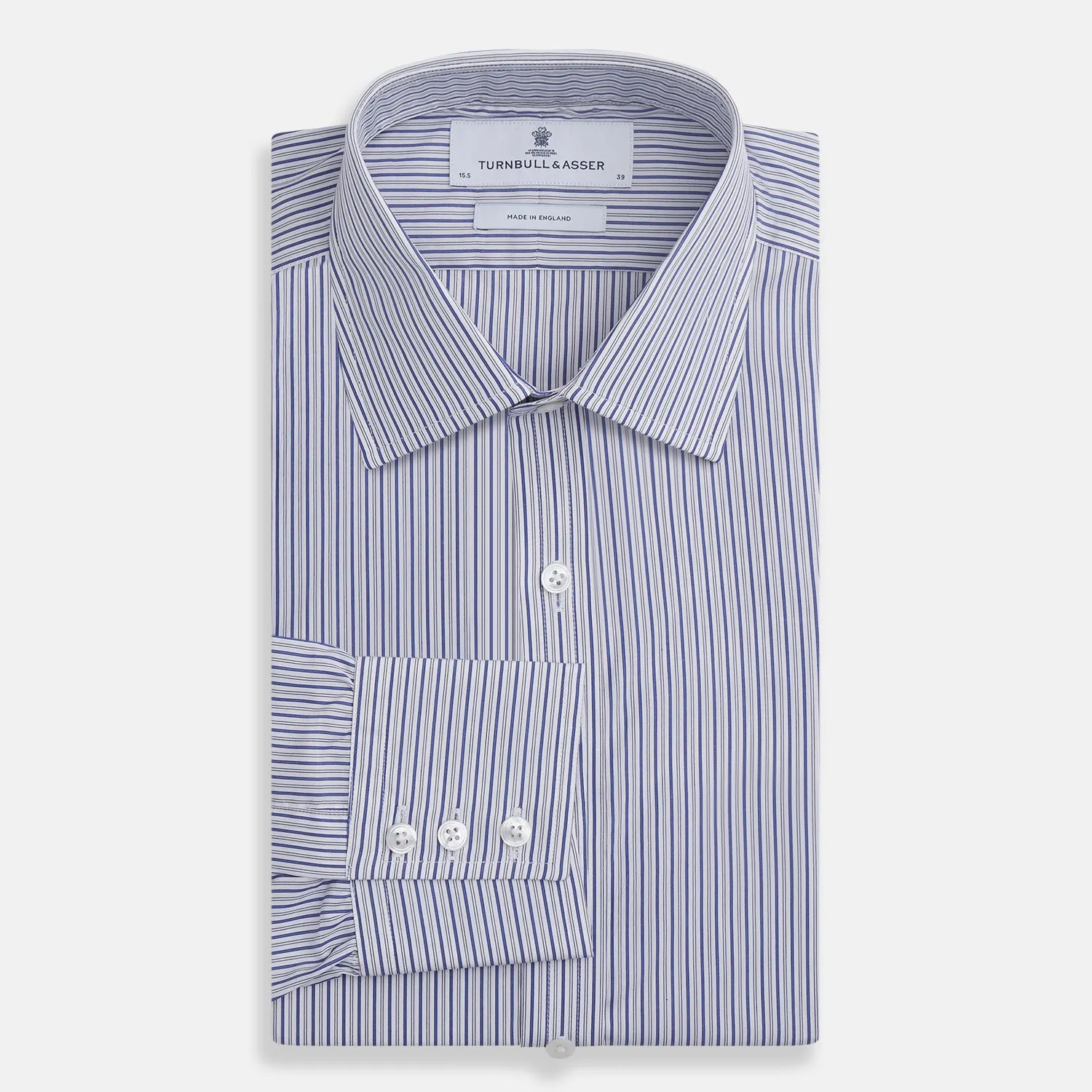 Dark Blue Track Stripe Mayfair Shirt