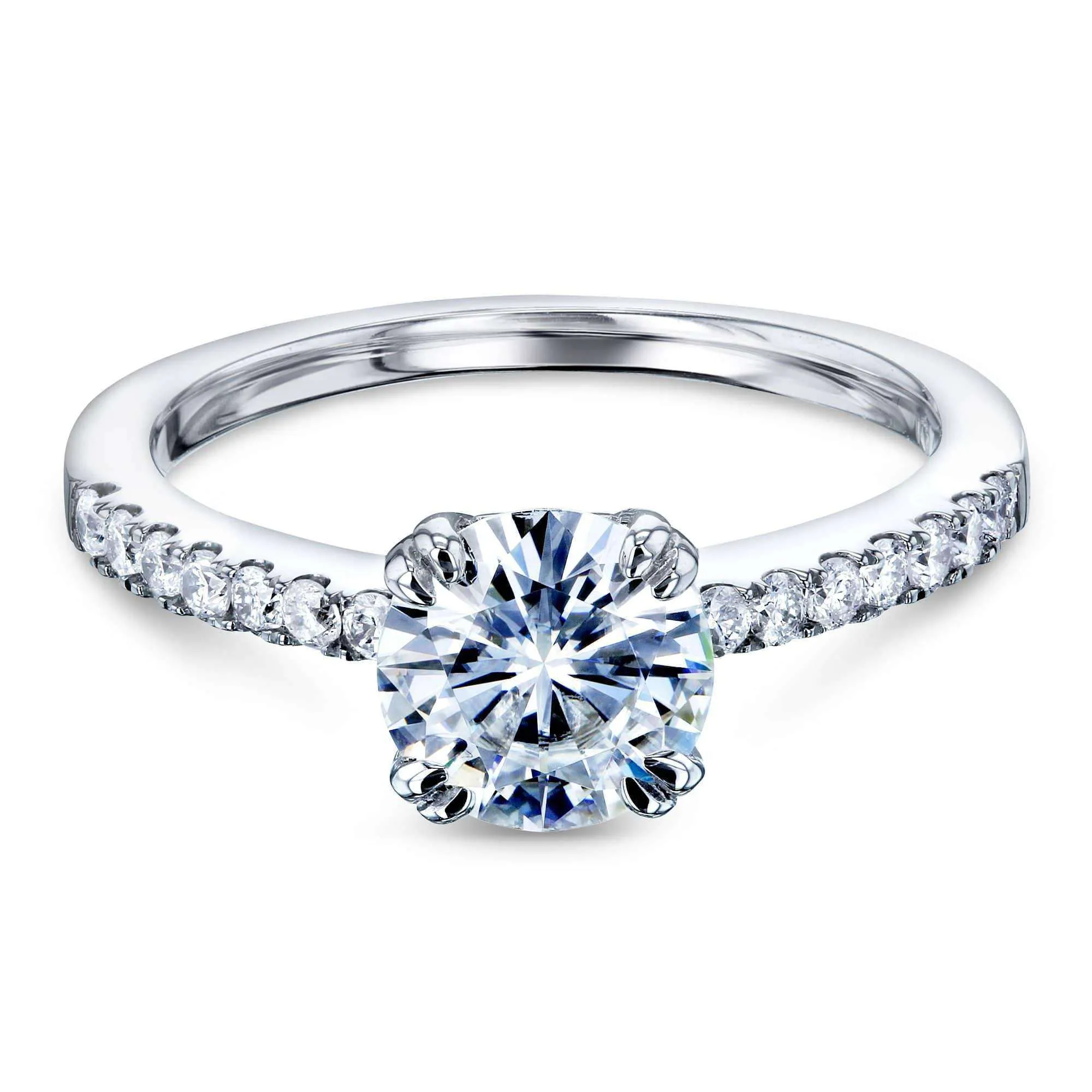 Double-Prong 1ct Moissanite Tulip Head Ring