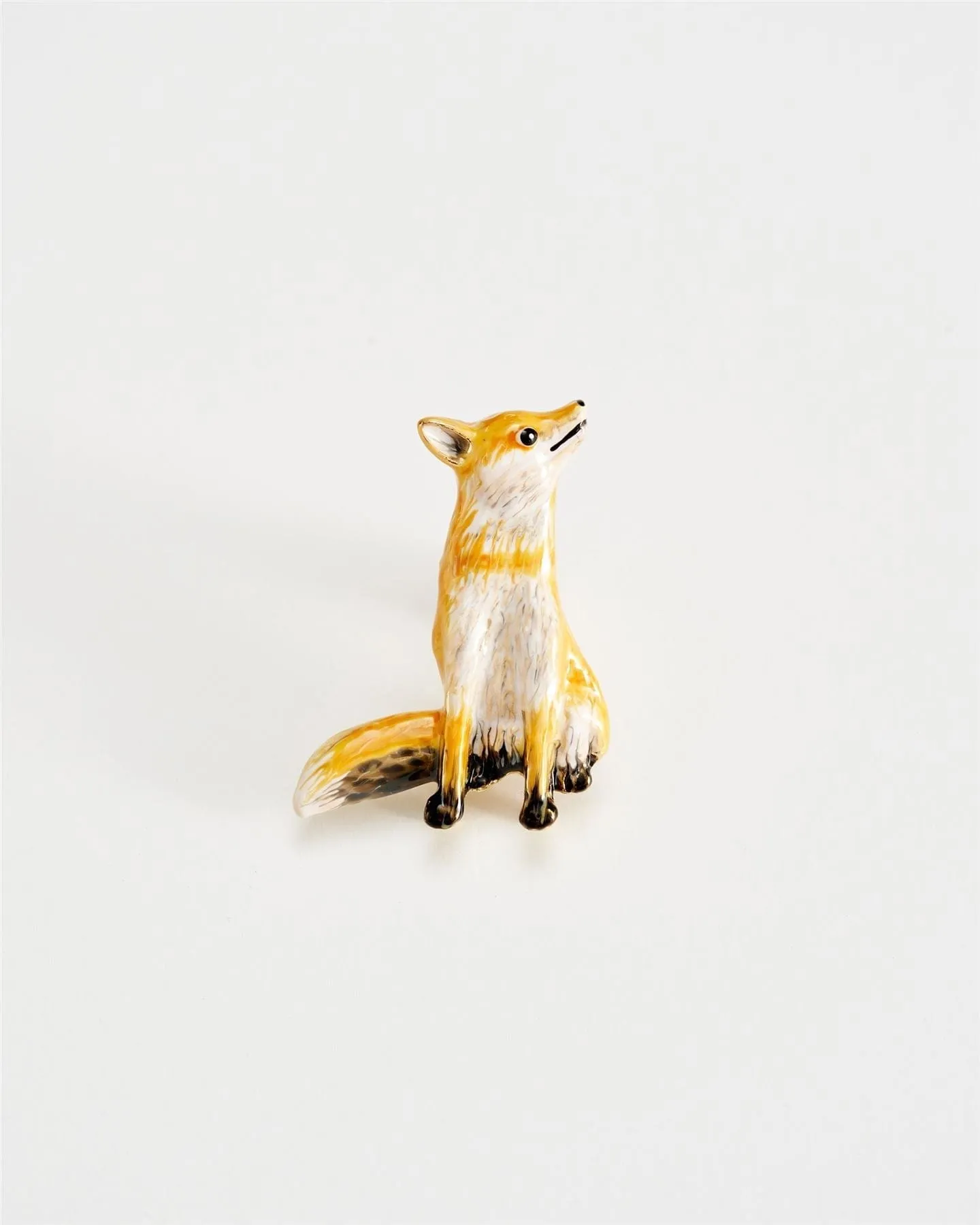 Enamel Fox Brooch