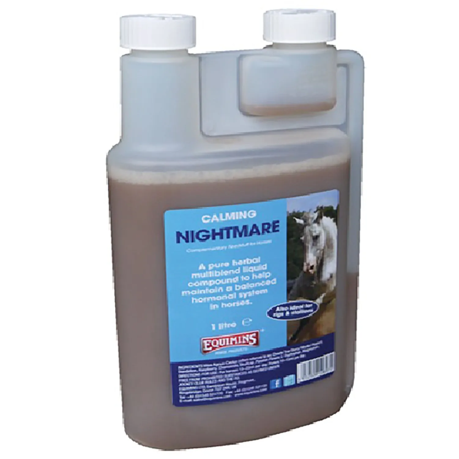 Equimins Nightmare Liquid - 1 Lt Chaste Tree Berry and Valerian for Nervous Horses