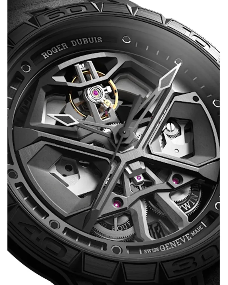 EXCALIBUR SPIDER HURACÁN BLACK DLC TITANIUM 45MM