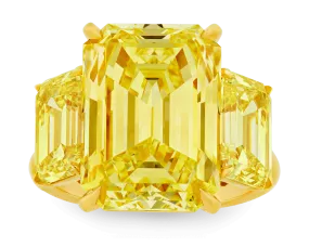 Fancy Intense Yellow Diamond Ring, 14.12 carats