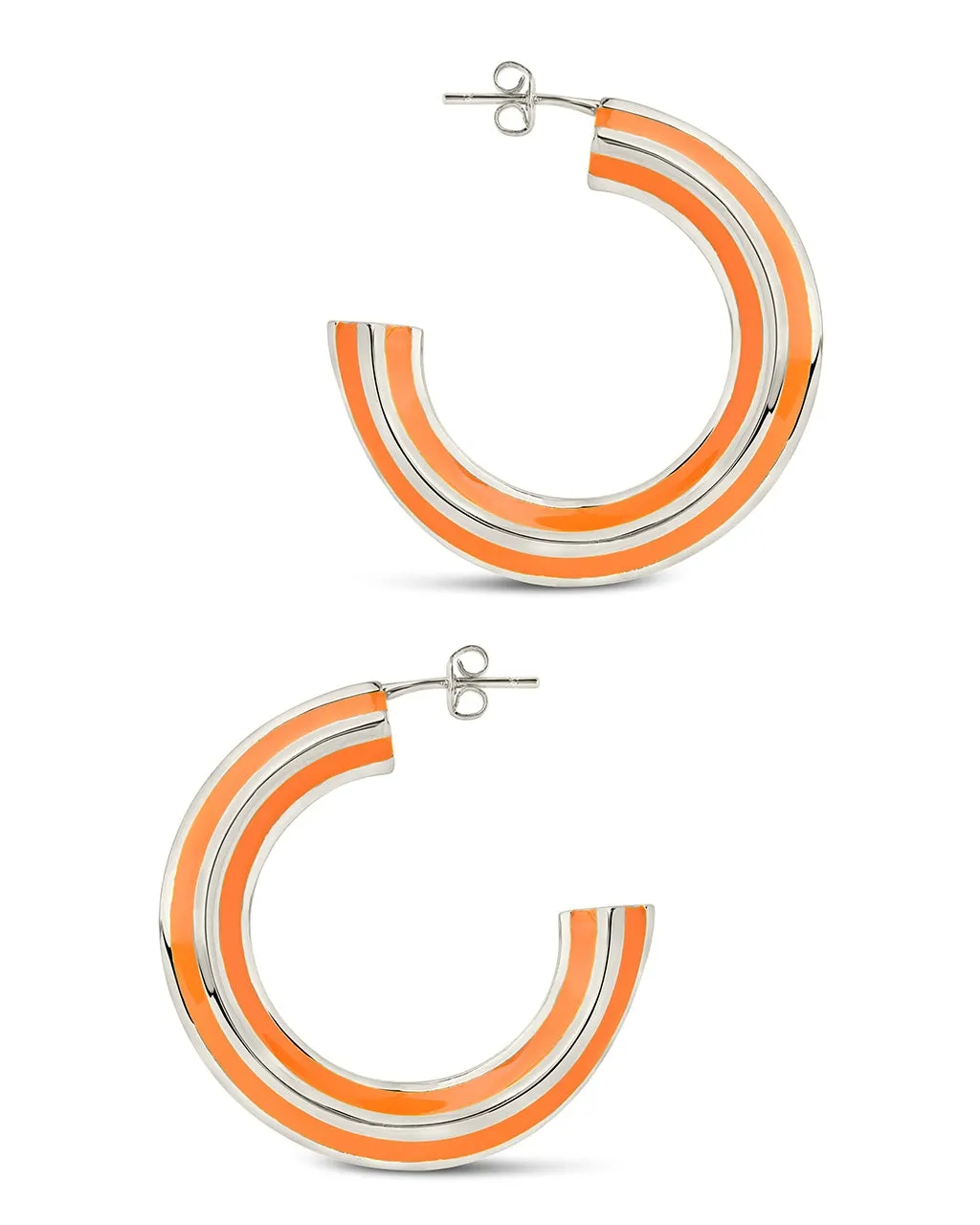 Faven Enamel Hoop Earrings