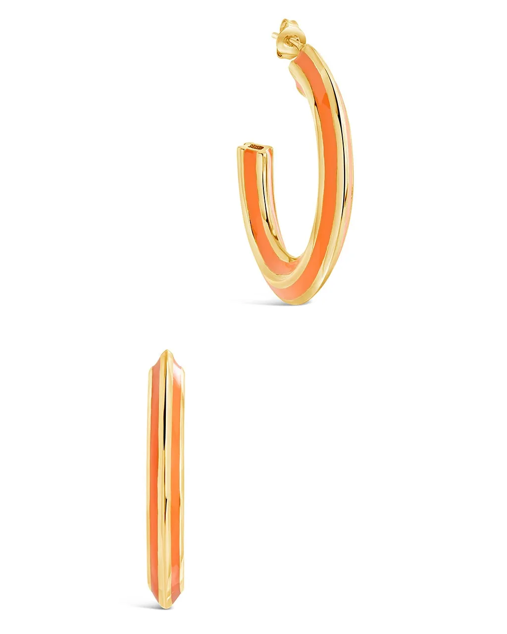 Faven Enamel Hoop Earrings