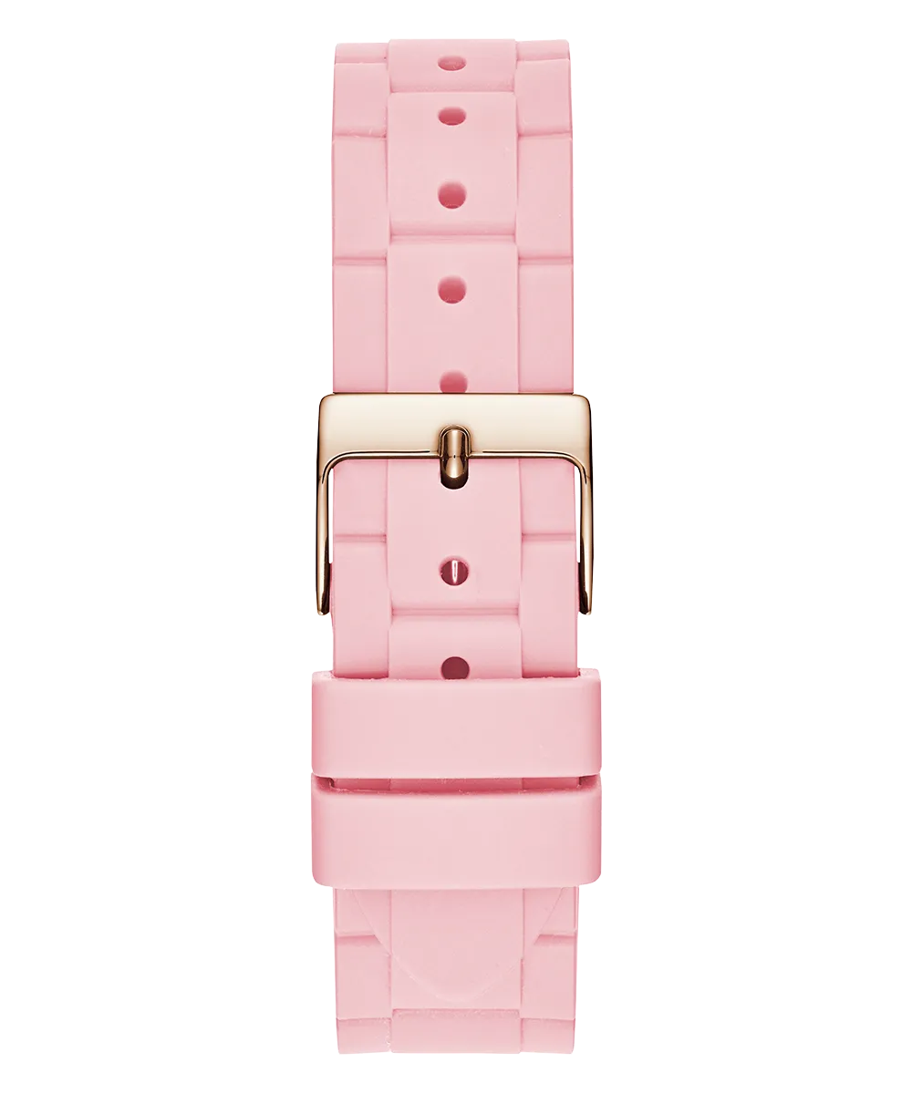 GUESS Ladies Pink Rose Gold Tone Multi-function Watch