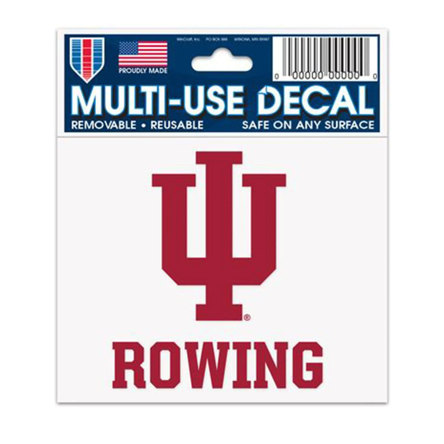 Indiana Hoosiers 3" x 4" Rowing Decal