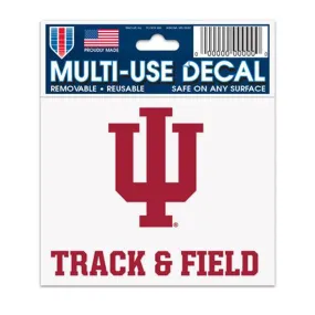 Indiana Hoosiers 3" x 4" Track & Field Decal