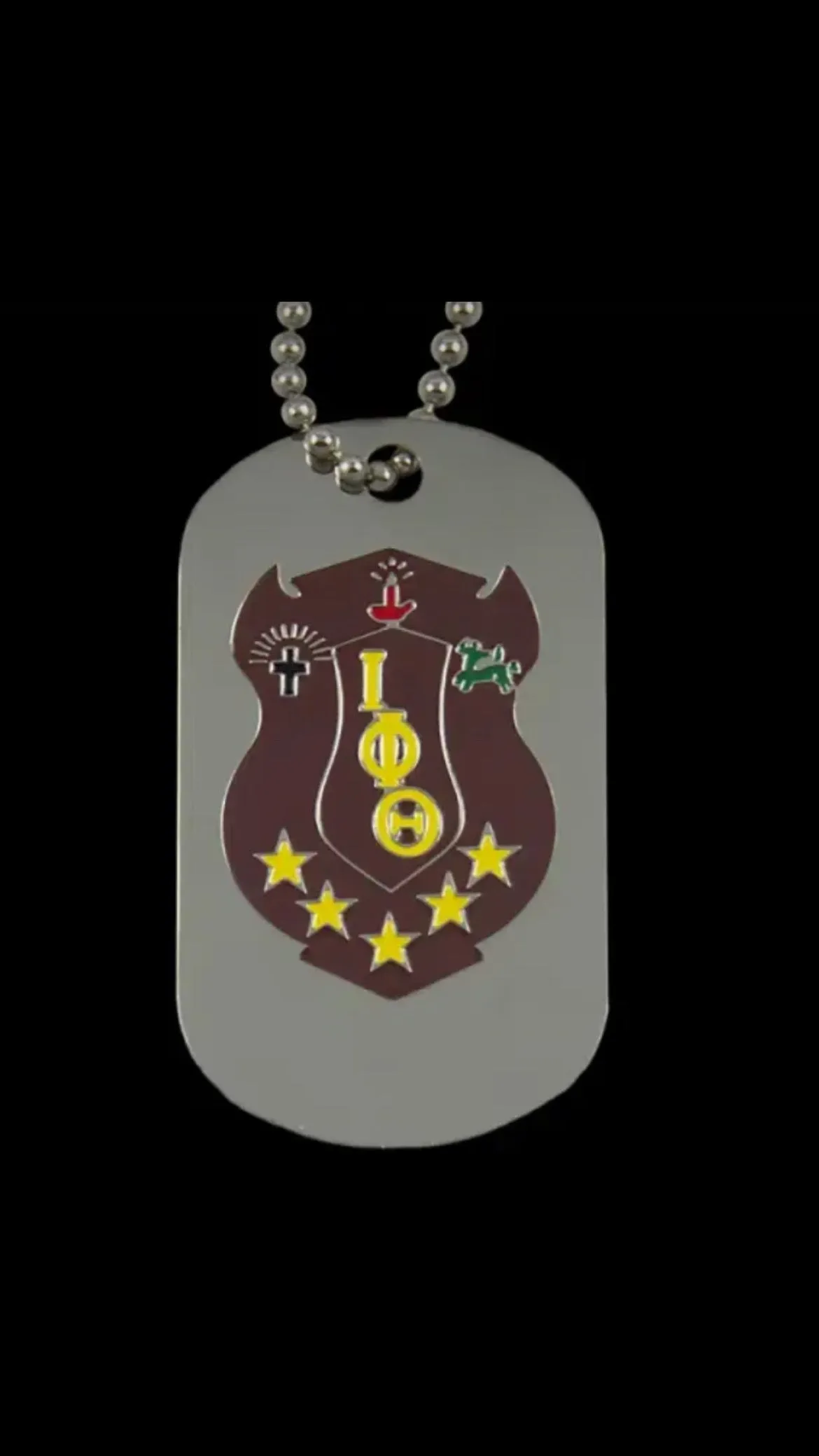 Iota Silver Double Sided Dog Tag