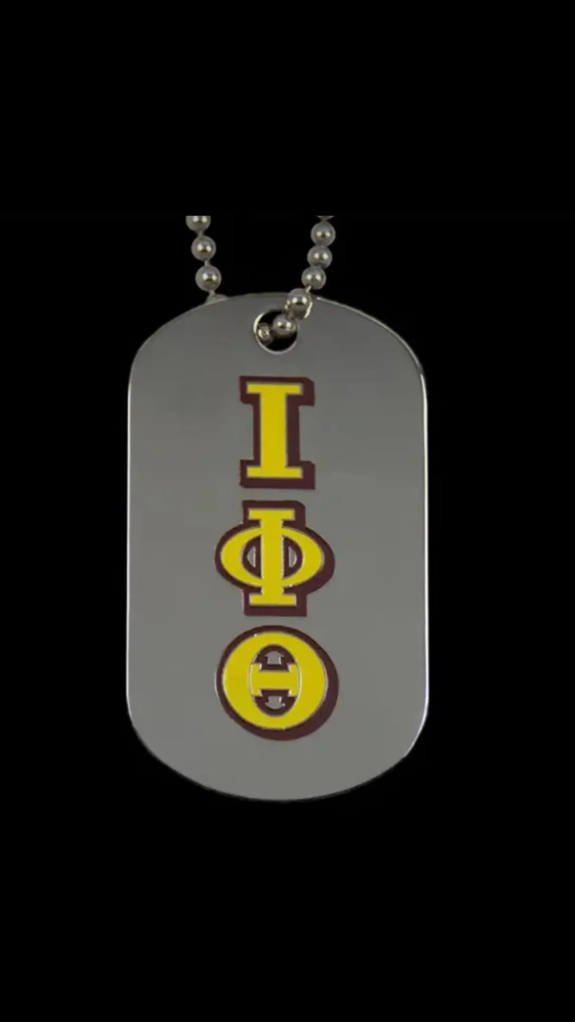 Iota Silver Double Sided Dog Tag