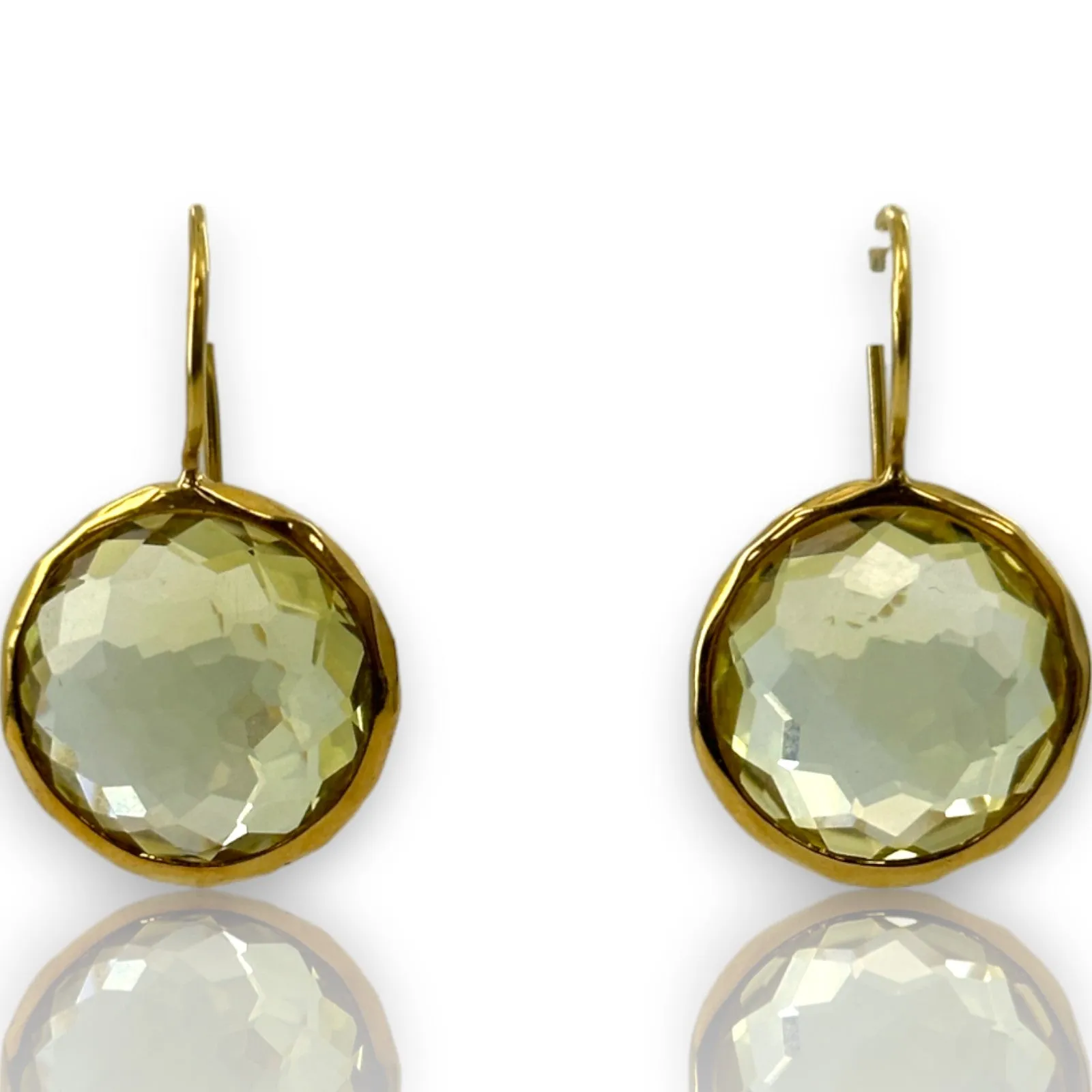 IPPOLITA Lollipop Collection Green Amethyst Prasiolite Quartz 18k Yellow Solid Gold Drop Dangle Earrings