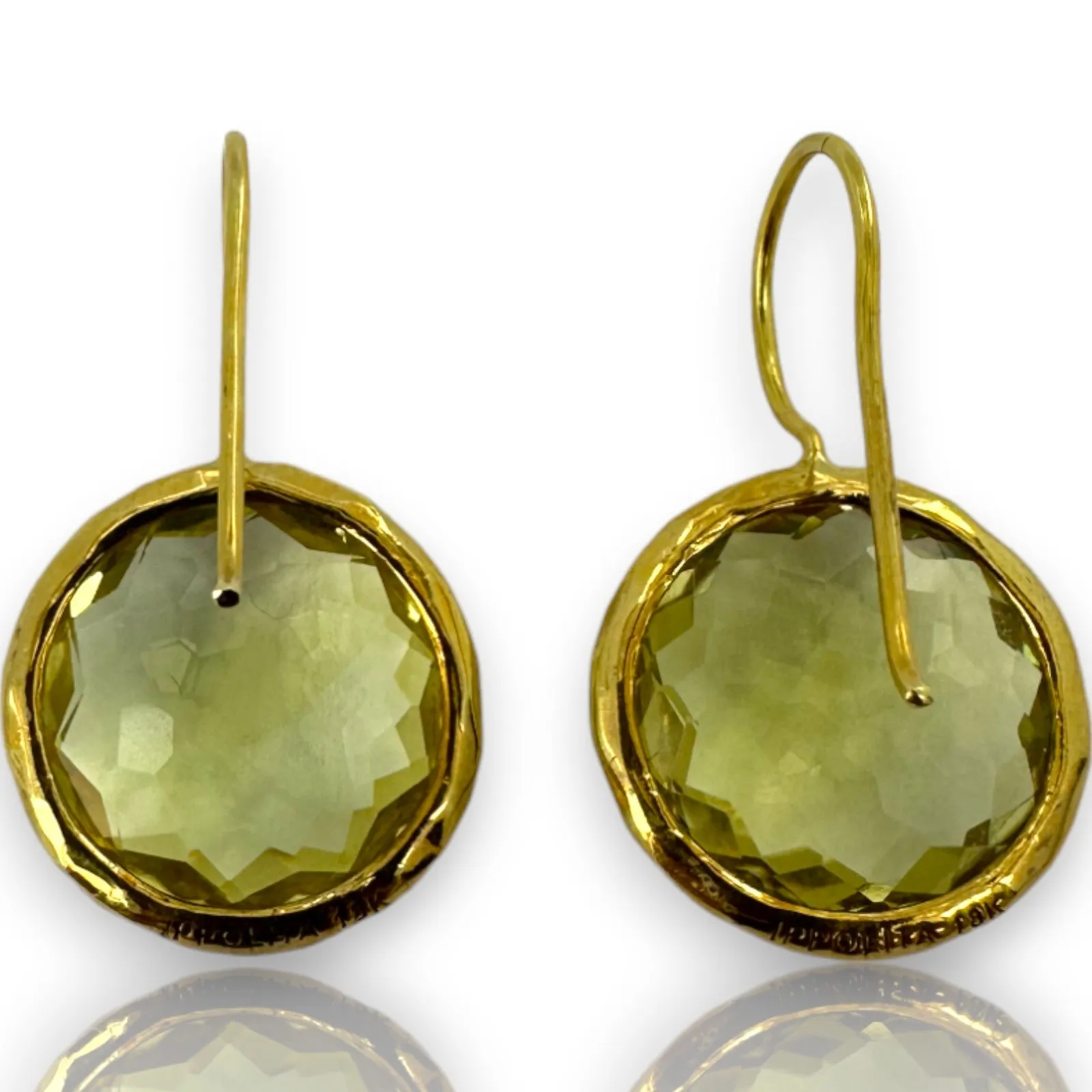 IPPOLITA Lollipop Collection Green Amethyst Prasiolite Quartz 18k Yellow Solid Gold Drop Dangle Earrings