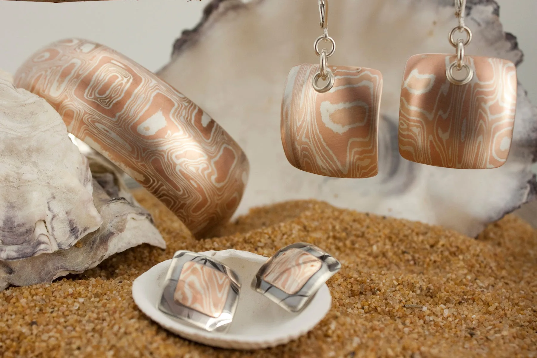 Mokume Gane Earrings